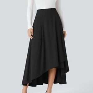 Halara Breezeful™ High Waisted Asymmetric Flare Hem Midi Quick Dry Work Skirt